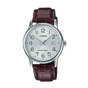 [신세계라이브쇼핑]카시오 MTP-V002L-7B2 남성 라운드 아날로그 가죽 손목 시계