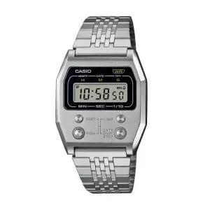 [신세계라이브쇼핑]카시오 A1100D-1 정품 공용 사각 메탈 레트로 시계