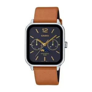 [신세계라이브쇼핑]카시오 MTP-M305L-1A 공용 문페이즈 스퀘어 아날로그 가죽 손목 시계