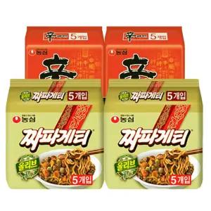 농심 신라면 10개 + 짜파게티 10개 (총 20봉)