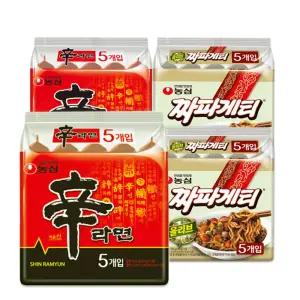 농심 신라면 + 짜파게티 라면 각 10봉 (총20봉)