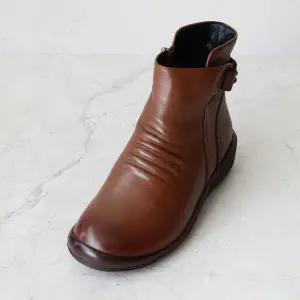 [롯데백화점]원더슈즈 천연소가죽 메들린 컴포트 쿠션 미끄럼방지 앵클부츠 4CM BD-M8181(심플)