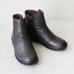 [롯데백화점]원더슈즈 천연소가죽 주르미 컴포트 쿠션 미끄럼방지 앵클부츠 5CM BD-M8179