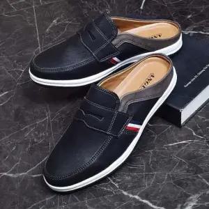 남성 정장화 블로퍼 캐주얼 뮬 슬리퍼 가죽 스니커즈 (WFKFXIG)