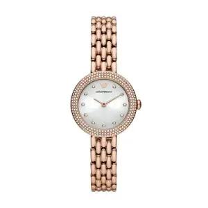 [신세계라이브쇼핑]엠포리오아르마니 AR11508 크리스탈 실버 다이얼 쿼츠 여성 메탈 시계