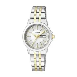 [신세계라이브쇼핑]시티즌 EQ0608-55A 쿼츠 여성 투톤 메탈 손목 시계
