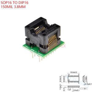 Soic16 16 Sop16-Dip16 프로그래머 어댑터 소켓 본체 폭 3.8mm 150mil Ic 변환기  칩