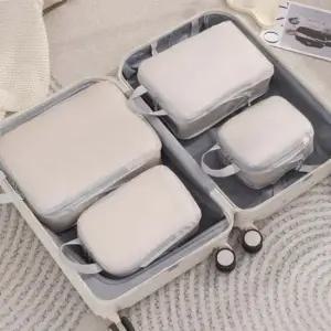 여행 수납 2중 압축 파우치 4종세트 1P 방수 정리 여행옷가방