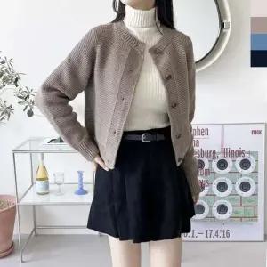 여성 베이직 니트가디건 반팔가디건