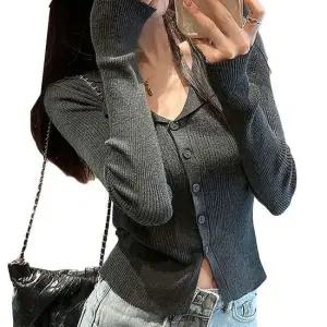 여자 카라 골지 니트 가디건 데일리 페미닌 인기 겉옷 슬림가디건