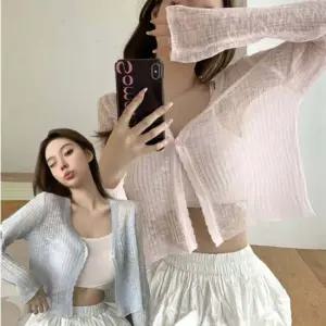 여성 시스루 여리여리 러블리무드 프릴 크롭 가디건 여름가디건