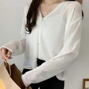 여성 여름 통기성 긴팔 가디건 1P 에어컨 햇빛 외투 통기성좋은가디건