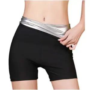 여성 하이웨스트 복부 땀복 바지 3부 블랙 1P 운동 3부땀복반바지