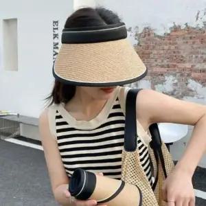 그늘막모자 여성 햇빛 차단 휴가 라탄 여름 돌돌이 썬캡 모자
