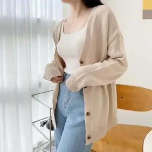 백리본 여성 니트가디건 니트가디건