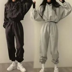 조거후드세트 여성 크롭 후드 조거 세트 1P 밴딩 운동 셋업 데일리