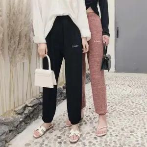 팬티 부드러운 여성 멜란지 원단 트레이닝복 바지 실내복 홈웨어 잠옷 6컬러