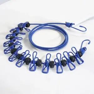 빨래집게 및 탄성 빨랫줄 간편 빨래용품 블루 (WFKI1CC)