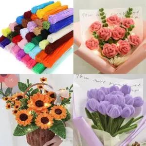 모루 꽃다발 털철사 꽃 공장운영 만들기