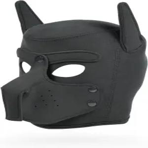 클리리 네오프렌 강아지 얼굴 총구 - 편안하고 스타일리시한 마스크(블랙 한 사이즈)