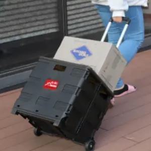 접이식 장바구니 캐리어 쇼핑 카트 대형 마트용 실용적인 핸드캐리 (WFKJG1W)