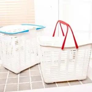 사각 세탁 바구니 대형 색상 랜덤 세탁물 수거함 다용도 수거 (WFKIOMZ)