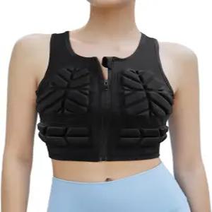 청소년 축구 농구 럭비 소프트볼을 위한 다이얼루돈 여성 임팩트 가슴 갈비뼈 보호대 패딩 압축 조끼