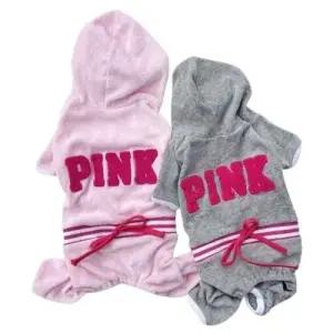 강아지 올인원 트레이닝복 핑크 XL 1P 애견 티셔츠 WFFQDPJ