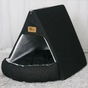 강아지 안식처 텐트 애견 하우스 방석 쿠션 매트 블랙 (WFKKYPN)