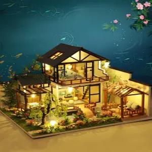 미니어처 집 키트 건물 피규어 DIY 소품 하우스 한옥