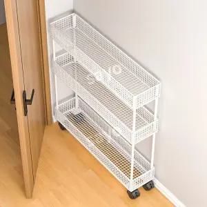 문뒤수납장 좁은 얇은 벽선반 화이트 책장 서랍장 공간