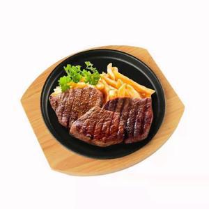 무쇠팬 큐 스테이크 원형 철판 가정용 규 무쇠 돌판 감바스 볶음밥 상업용 접시