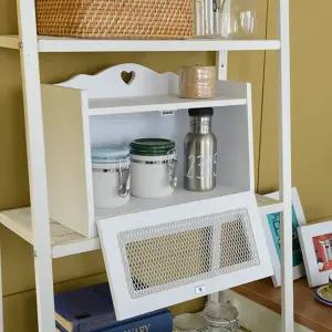 밀키 1단 철망수납장 MD006정리가구 다용도 인테리어 심플 서랍장 정리장