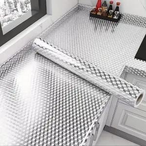 열에강한 알루미늄 시트지 주방 셀프 오염방지 가스레인지 벽 싱크대 필름지 스티커 타일 덧방 상판 방수지