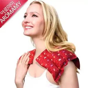 고품질 허브찜질팩 어깨용 기본형(그린 색상) 일회용앞치마 찜질...