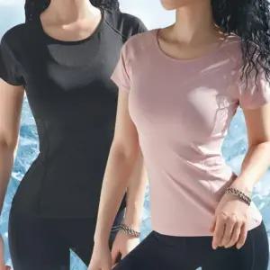 고품질 요가 필라테스 여성 반팔 운동 상의 커버업 티셔츠 커버업 (WFKNO1M)