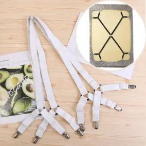 매트리스용 고정밴드 멜빵형 밀림 방지 시트집게 조절형 4p