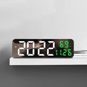 탁상용 직사각 LED 시계 거실 카페 인테리어 집들이 개업선물 습도 온도 알람기능 탁상 벽걸이 겸용가능