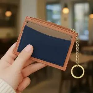 클로닛 슬림 카드지갑 오렌지) 키링 교통카드지갑 인조가죽지갑 미니지갑 남자지갑