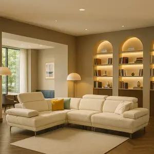 코너형 5∼6인쇼파 이지클린 패브릭 팔걸이 무빙소파 BJ3319R (착불)