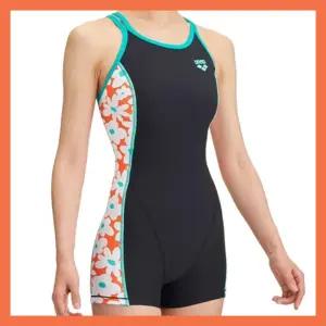 예쁜 수영복 브랜드  일본 수입 아레나재팬 플라워 데이지오렌지 1부 아쿠아로빅 2부BKOR 몸매보정