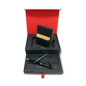 지갑선물세트 SwissWagner 소가죽 머니클립24K도금+CEO볼펜 세트 소가죽지갑
