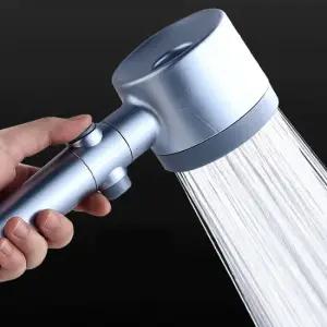 해외여행 필터 다이슨호환 스타일 샤워기 5단조절 장마철 녹물 제거 샤워헤드 절수 온오프 R390-O