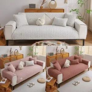 논슬립 코튼 쇼파 패드 2인용 커버 매트 사계절 논슬립 소파패드 ...