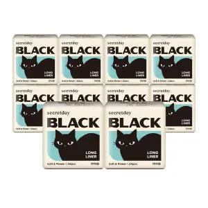 시크릿데이 블랙 생리대 롱라이너 20PX10팩