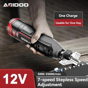 무선 전기 체인톱 연마기 드릴, 미니 조각기 스프로킷 머신, 파일 회전 도구, 12V