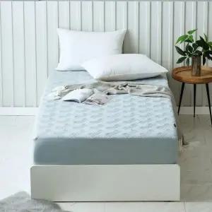 박홍근홈패션 면 방수 매트리스커버 - 슈퍼싱글, 블루