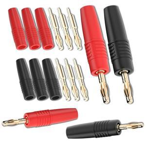 10개 프리미엄 2mm 솔더형 수형 바나나 플러그 - 음악용 스피커 스튜디오 모니터용으로 견고하게 설계됨 금