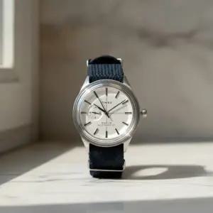 [타이맥스]멀린 젯 오토매틱 블루 나토밴드 남자손목시계 돔글라스