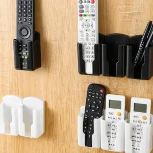 탈부착 무타공 거실 2색상 리모컨 주방 거치대 다용도 홀더 정리